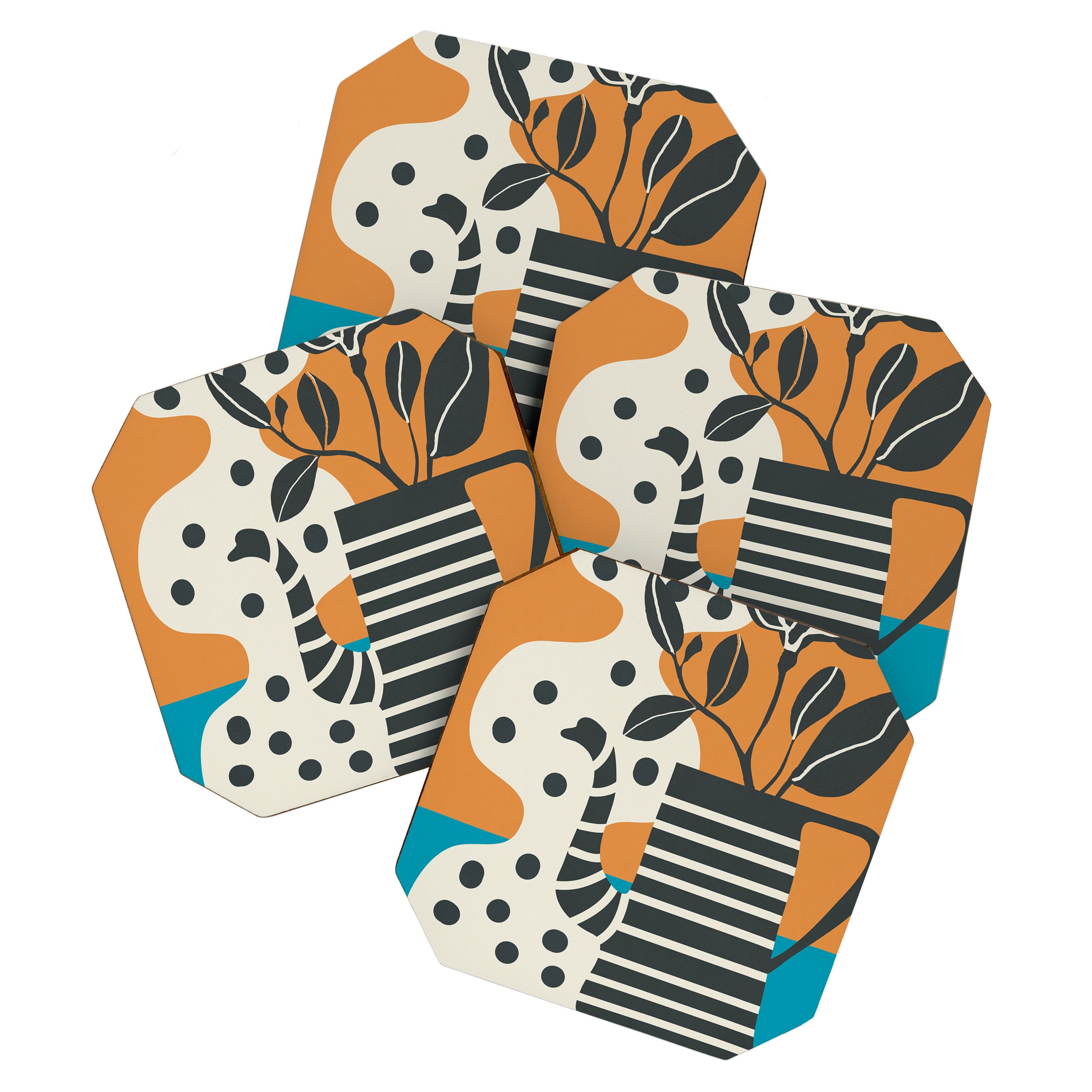 Teapot Garden 6 Coaster Gallery Image 1