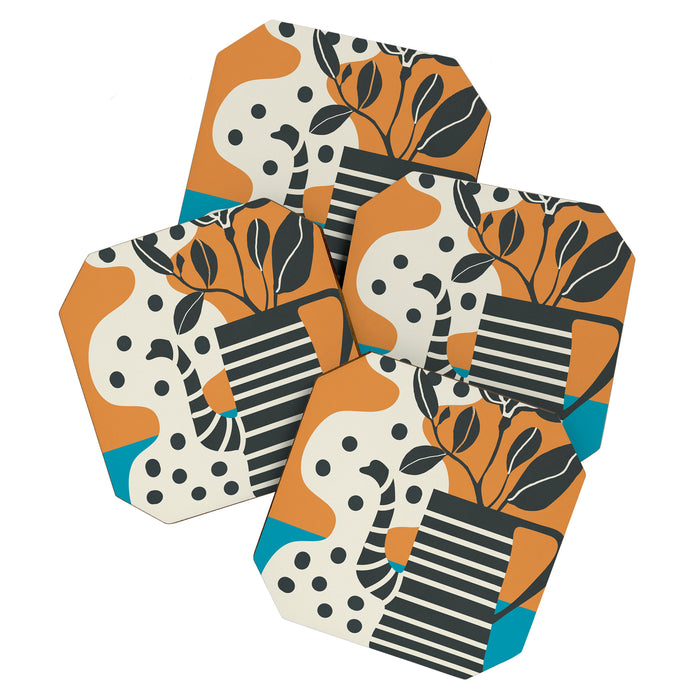 Teapot Garden 6 Coaster Gallery Image 1
