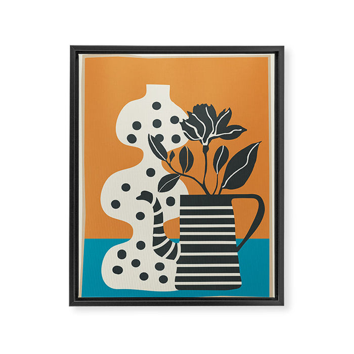 Teapot Garden 6 Framed Canvas Print Gallery Image 1
