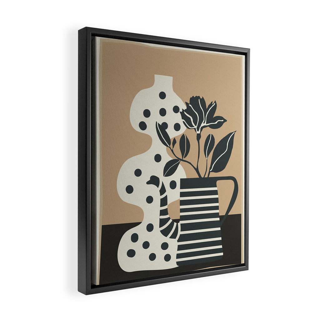 Teapot Garden 8 Framed Canvas Print Gallery Image 2