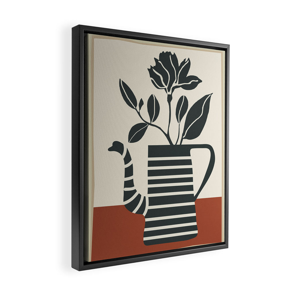 Teapot Garden 9 Framed Canvas Print Gallery Image 2