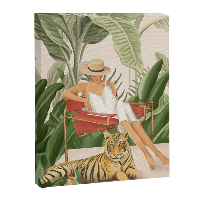 The Lady and the Tiger II Canvas Print Gallery Image 1
