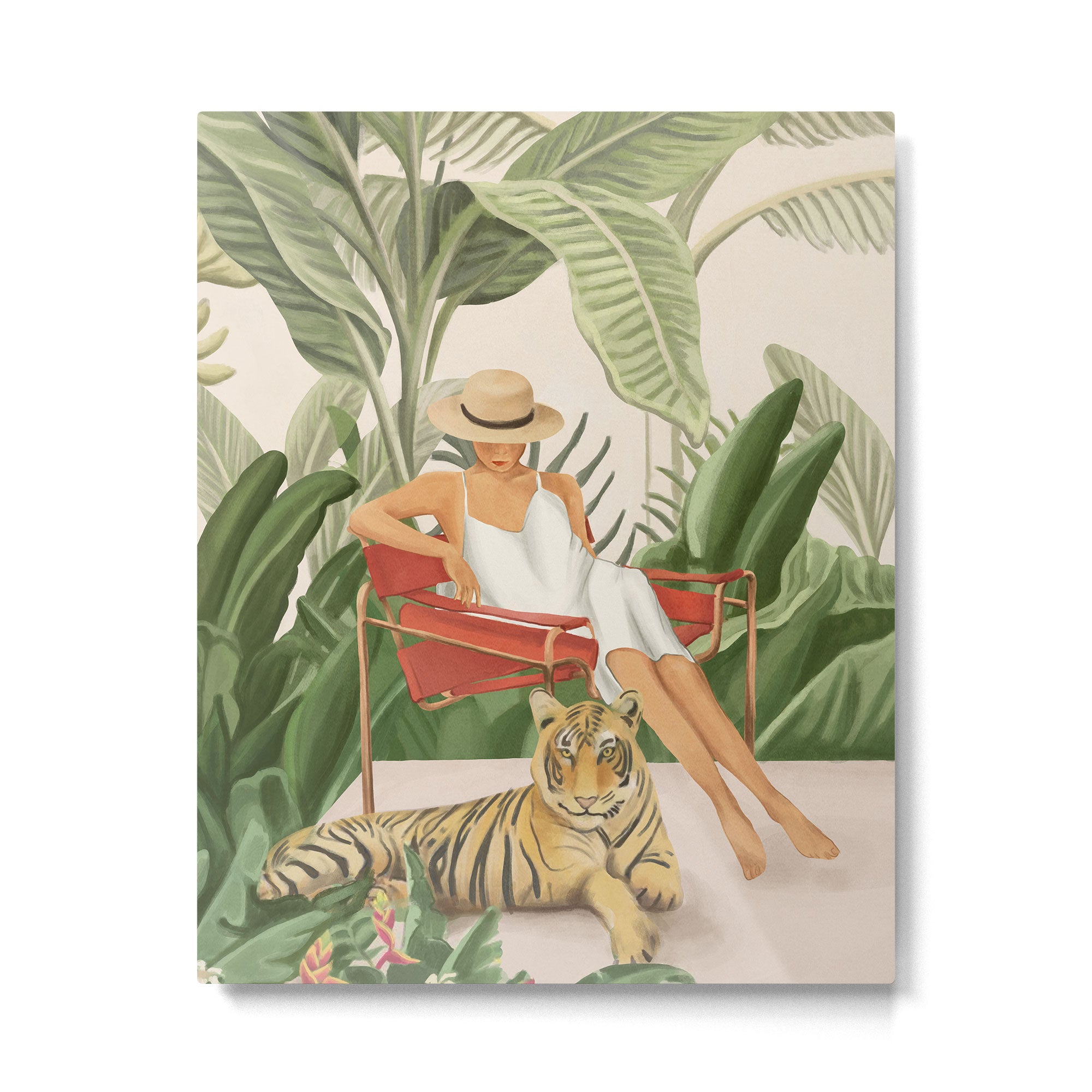 The Lady and the Tiger II Metal Print Gallery Image 4