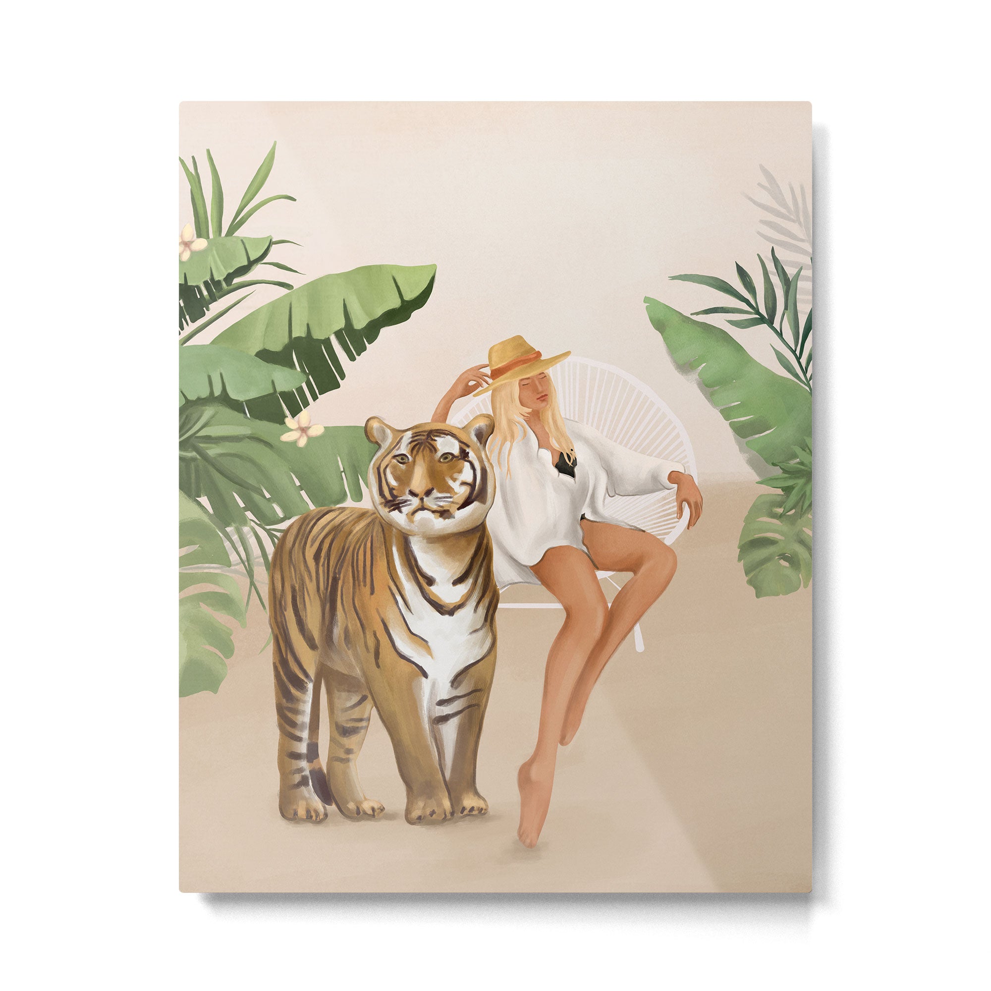 The Lady and the Tiger Metal Print Gallery Image 4