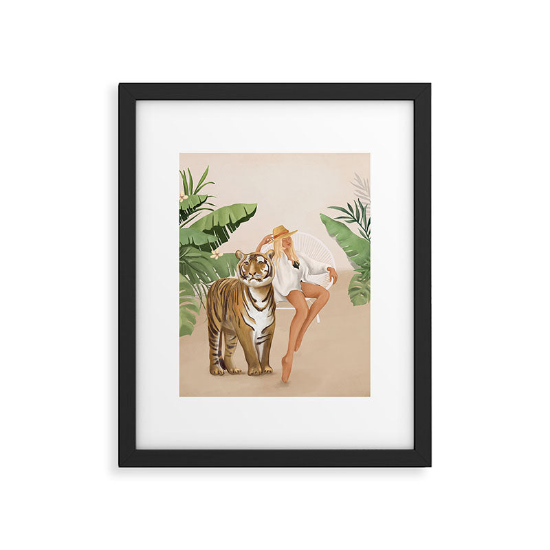 The Lady and the Tiger Framed Art Print Gallery Image 5