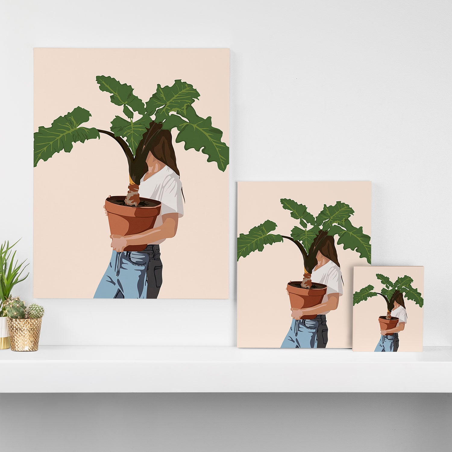 Vase Plant 2 Canvas Print Gallery Image 3