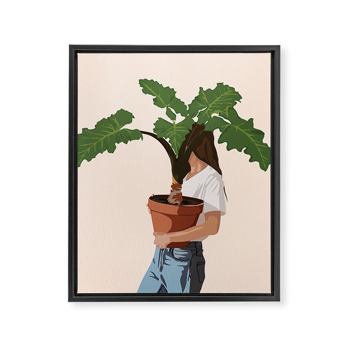 Vase Plant 2 Framed Canvas Print Gallery Image 1