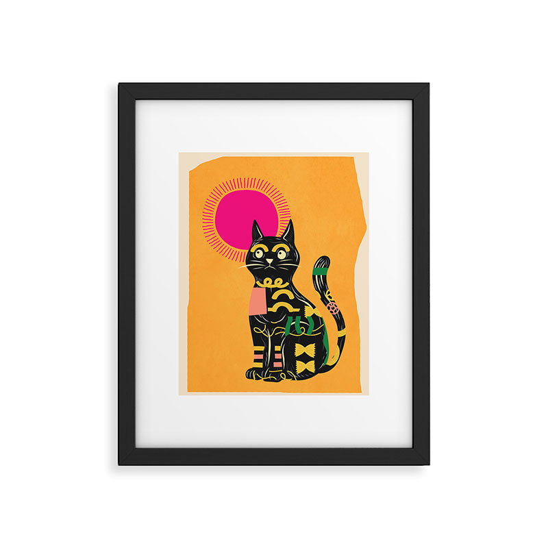Very Happy Abstract Cat 4 Framed Art Print Gallery Image 6