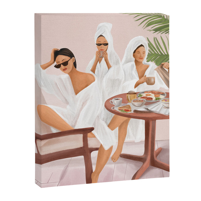 Weekend morning with friends Canvas Print Gallery Image 1