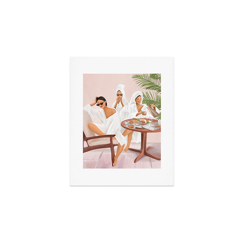 Weekend morning with friends Art Print Gallery Image 1