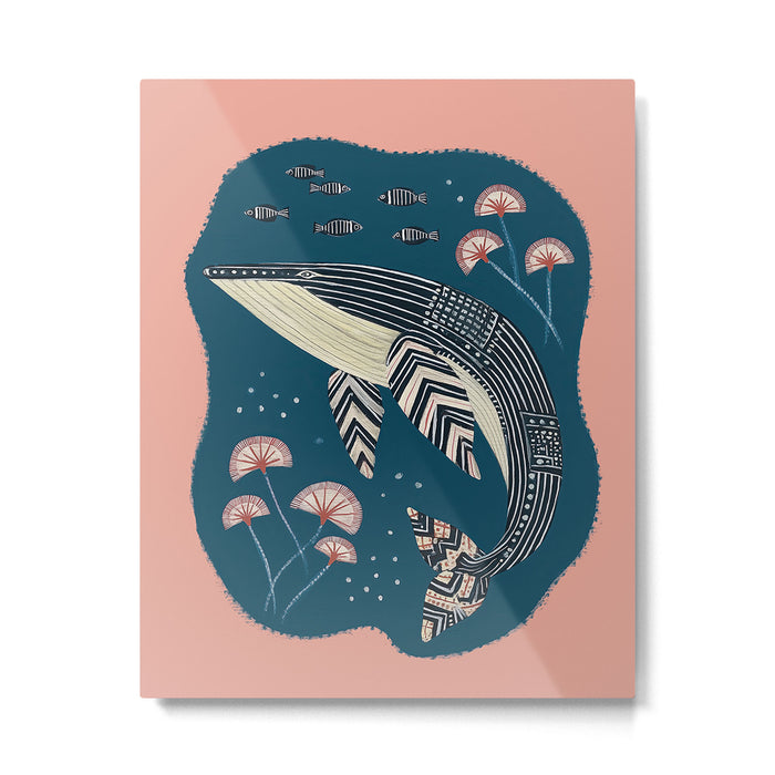 Whale in Bloom Metal Print Gallery Image 1