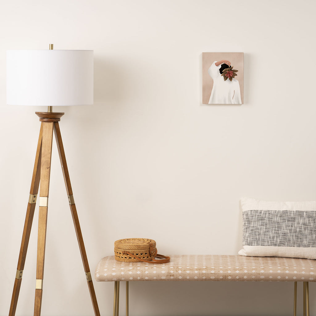 With a Flower Canvas Print Gallery Image 2