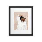 With a Flower Framed Art Print Gallery Image 5