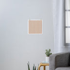 Pastel Pink And Gold Braid Cabana Stripes On Off-White Cream Vintage Aesthetic Art Print Gallery Image 3