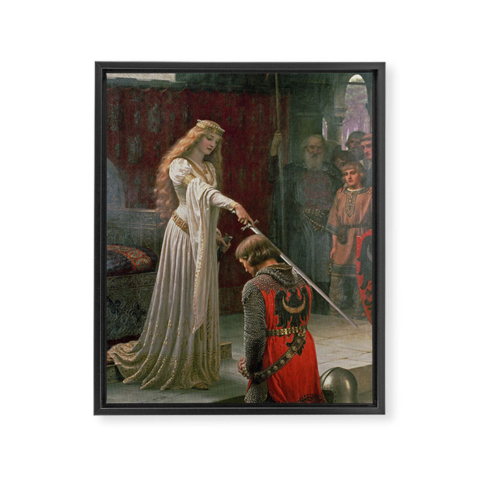 Accolade by Edmund Blair Leighton Framed Canvas Print Gallery Image 1