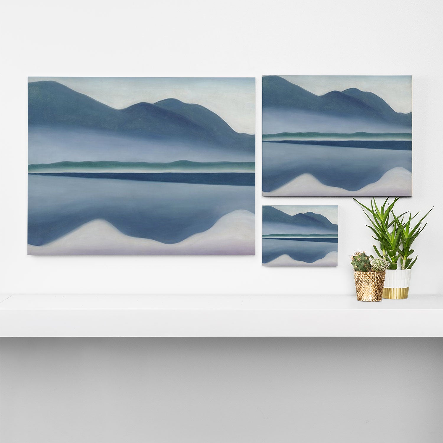 Georgia O'Keeffe  lake george formerly reflection seascape Canvas Print Gallery Image 3