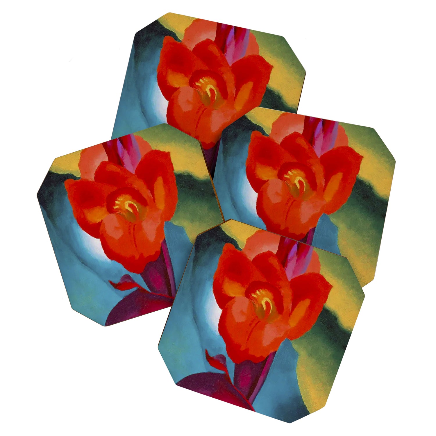 Georgia O'Keeffe Red Canna 1919 Coaster Gallery Image 1