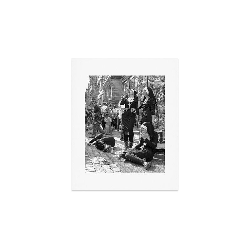 Nuns Photography Rebellious Nuns Drinking and Smoking Poster | Smoking Nuns Vintage Photo -Smoking Art Print Gallery Image 1