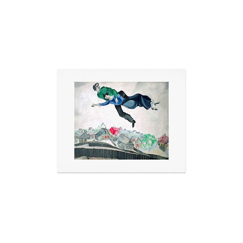 Over the Town by Marc Chagal ,marc chagall famous paintings Art Print Gallery Image 1