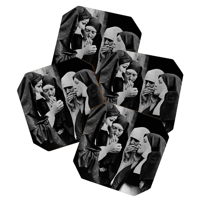 Smoking Nuns Vintage Photo -Smoking Nuns Coaster Gallery Image 1
