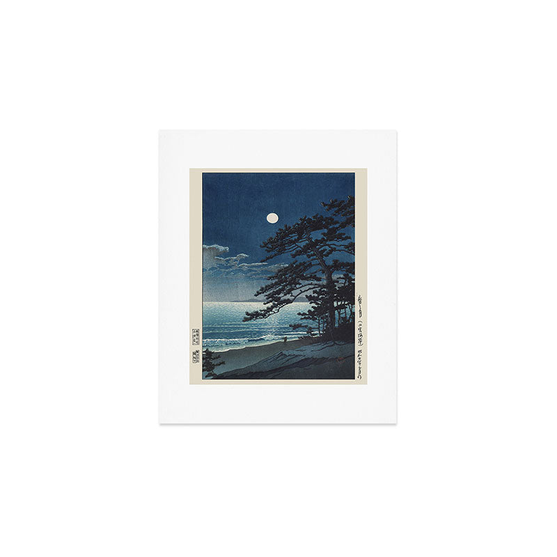 Spring Moon At Ninomiya Beach by Hasui Kawase å·ç¬ å·´æ°´ Art Print Gallery Image 1