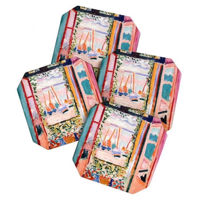 The Open Window- Henri Matisse -Open Window Collioure - Matisse Collioure  Coaster Gallery Image 1