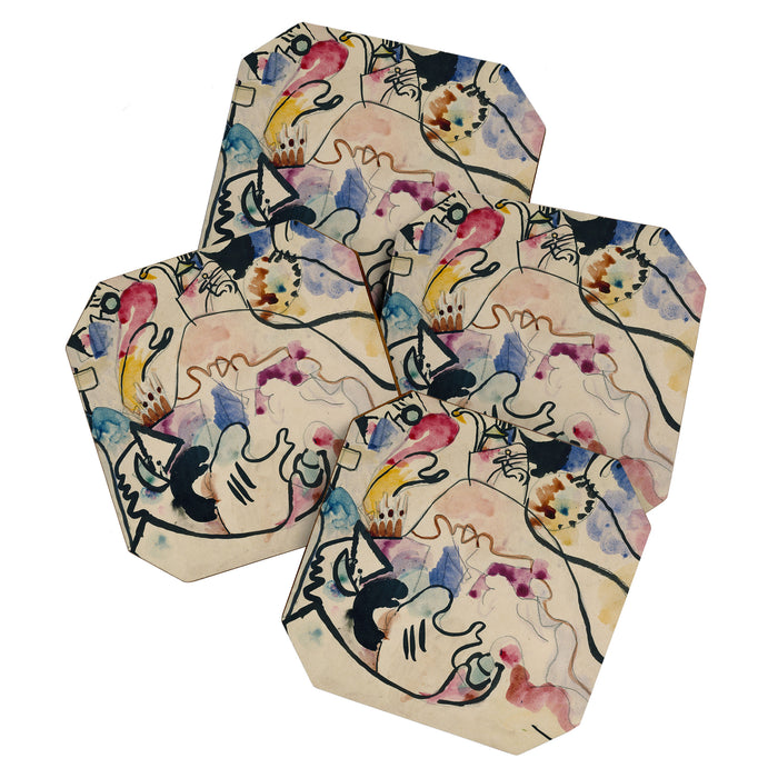 Wassily Kandinsky Aquarell Nr. 8 âJÃ¼ngster Tagâ (1911) Coaster Gallery Image 1