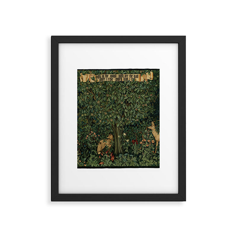 William Morris Forest Rabbits and Foxglove Greenery  Framed Art Print Gallery Image 5