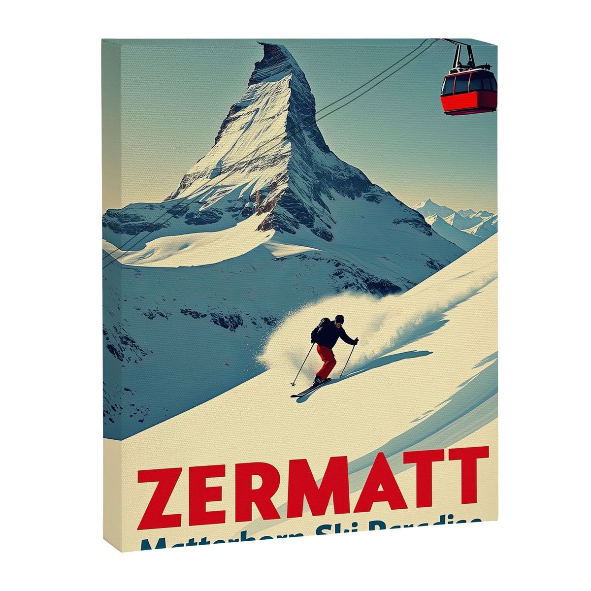 Zermatt Valais Switzerland Ski  Canvas Print Gallery Image 6
