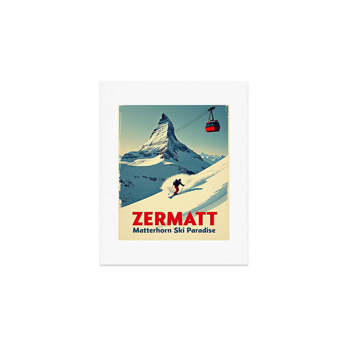 Zermatt Valais Switzerland Ski  Art Print Gallery Image 1