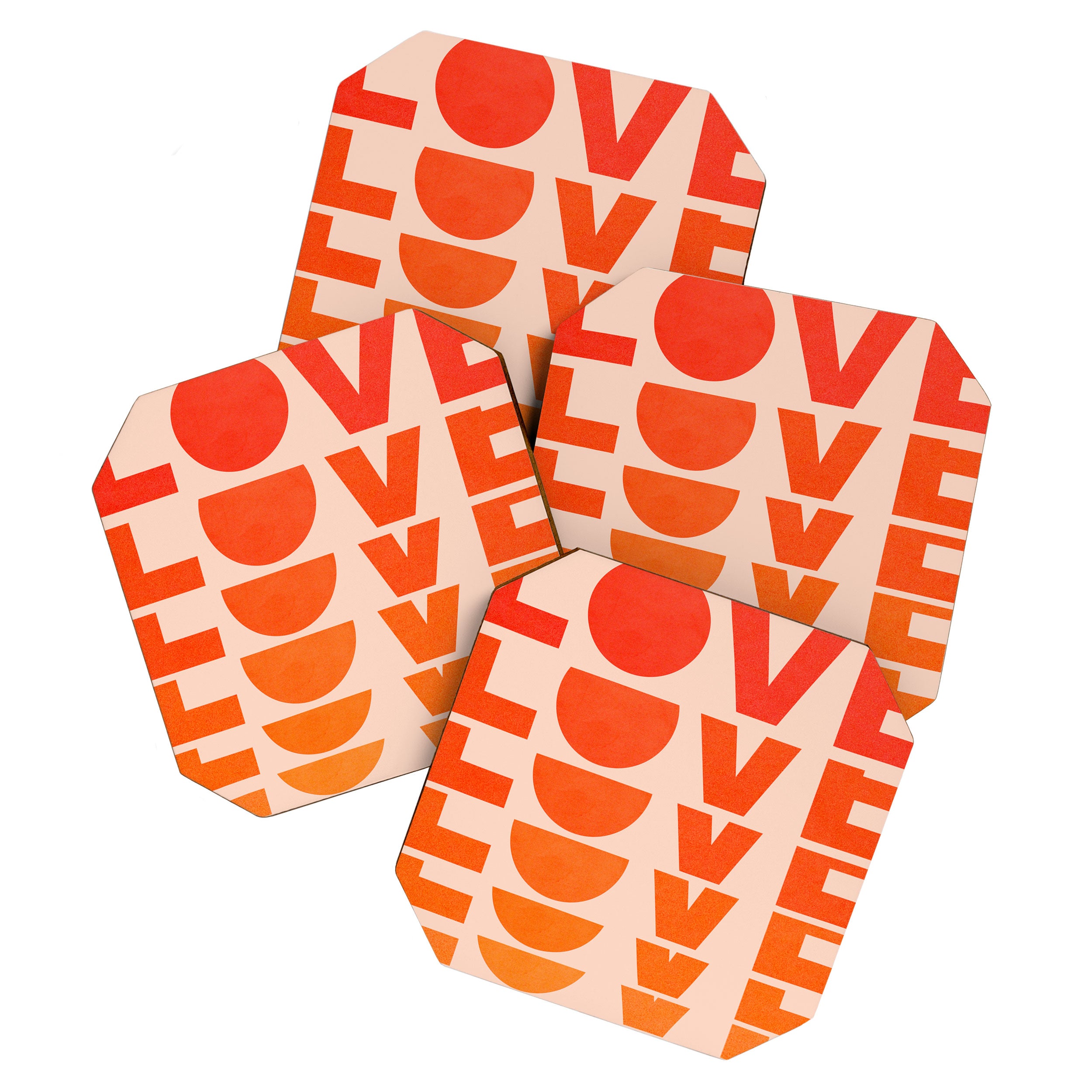 Abstraction_LOVE_SUNSET_Minimalism_001 Coaster Gallery Image 1