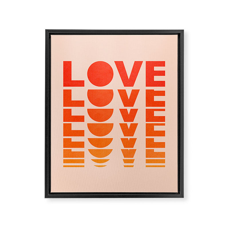 Abstraction_LOVE_SUNSET_Minimalism_001 Framed Canvas Print Gallery Image 8