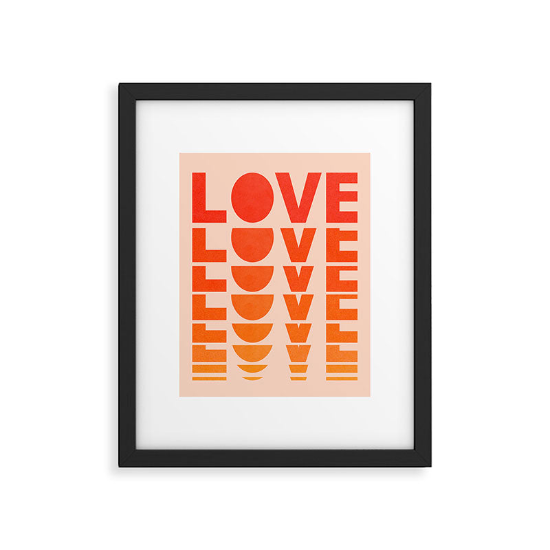 Abstraction_LOVE_SUNSET_Minimalism_001 Framed Art Print Gallery Image 4