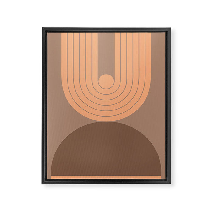 Abstraction_Balance_Round_Bohemian_Shape_Minimalism_001 Framed Canvas Print Gallery Image 1