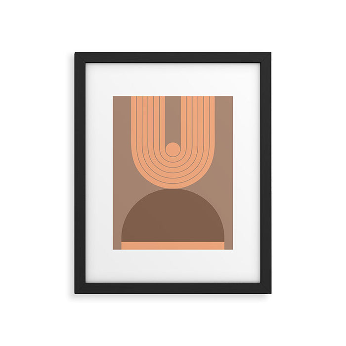 Abstraction_Balance_Round_Bohemian_Shape_Minimalism_001 Framed Art Print Gallery Image 1