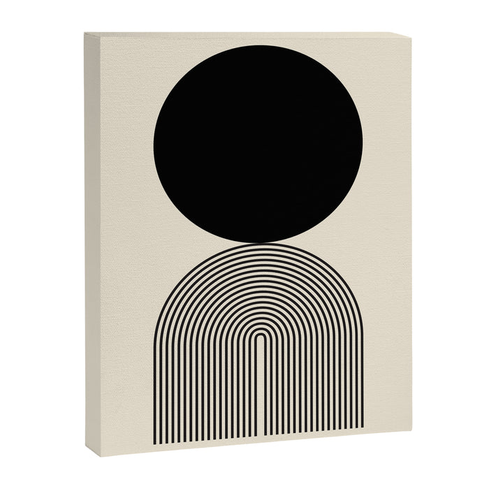 Abstraction_BLACK_DOT_LINE_ART_Minimalism_003C Canvas Print Gallery Image 1