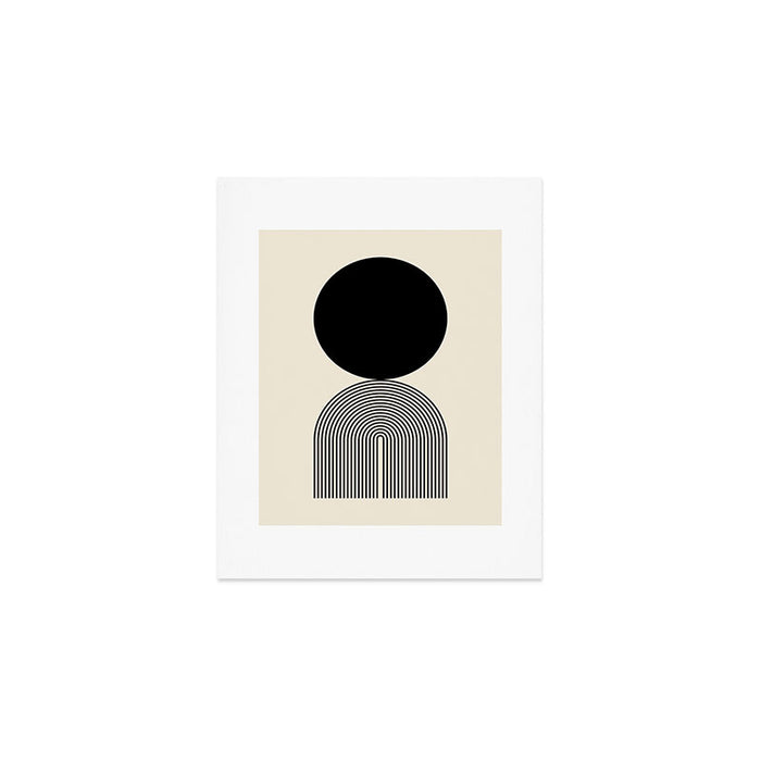 Abstraction_BLACK_DOT_LINE_ART_Minimalism_003C Art Print Gallery Image 1