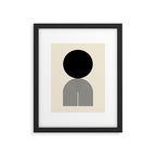 Abstraction_BLACK_DOT_LINE_ART_Minimalism_003C Framed Art Print Gallery Image 6