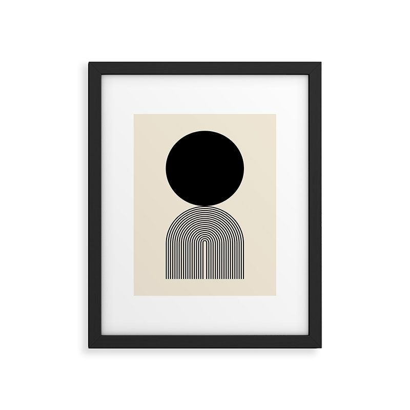Abstraction_BLACK_DOT_LINE_ART_Minimalism_003C Framed Art Print Gallery Image 6
