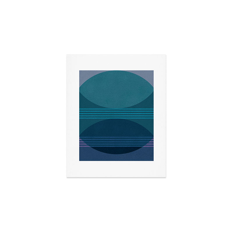 Abstraction_BLUE_LANDSCAPE_MOONLIGHT_NATURE_POP_ART_)521A Art Print Gallery Image 1