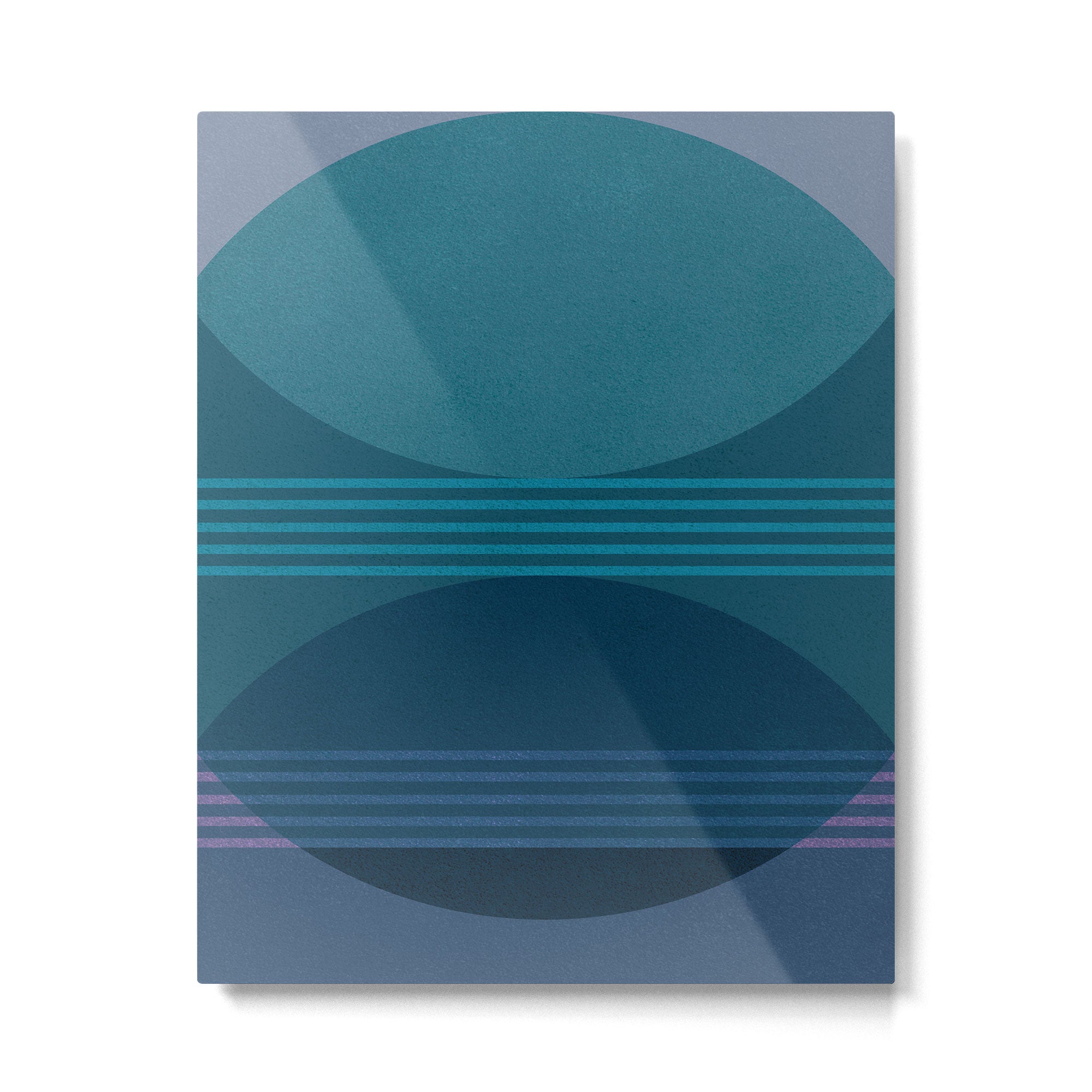 Abstraction_BLUE_LANDSCAPE_MOONLIGHT_NATURE_POP_ART_)521A Metal Print Gallery Image 6