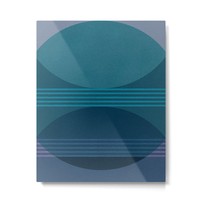 Abstraction_BLUE_LANDSCAPE_MOONLIGHT_NATURE_POP_ART_)521A Metal Print Gallery Image 1