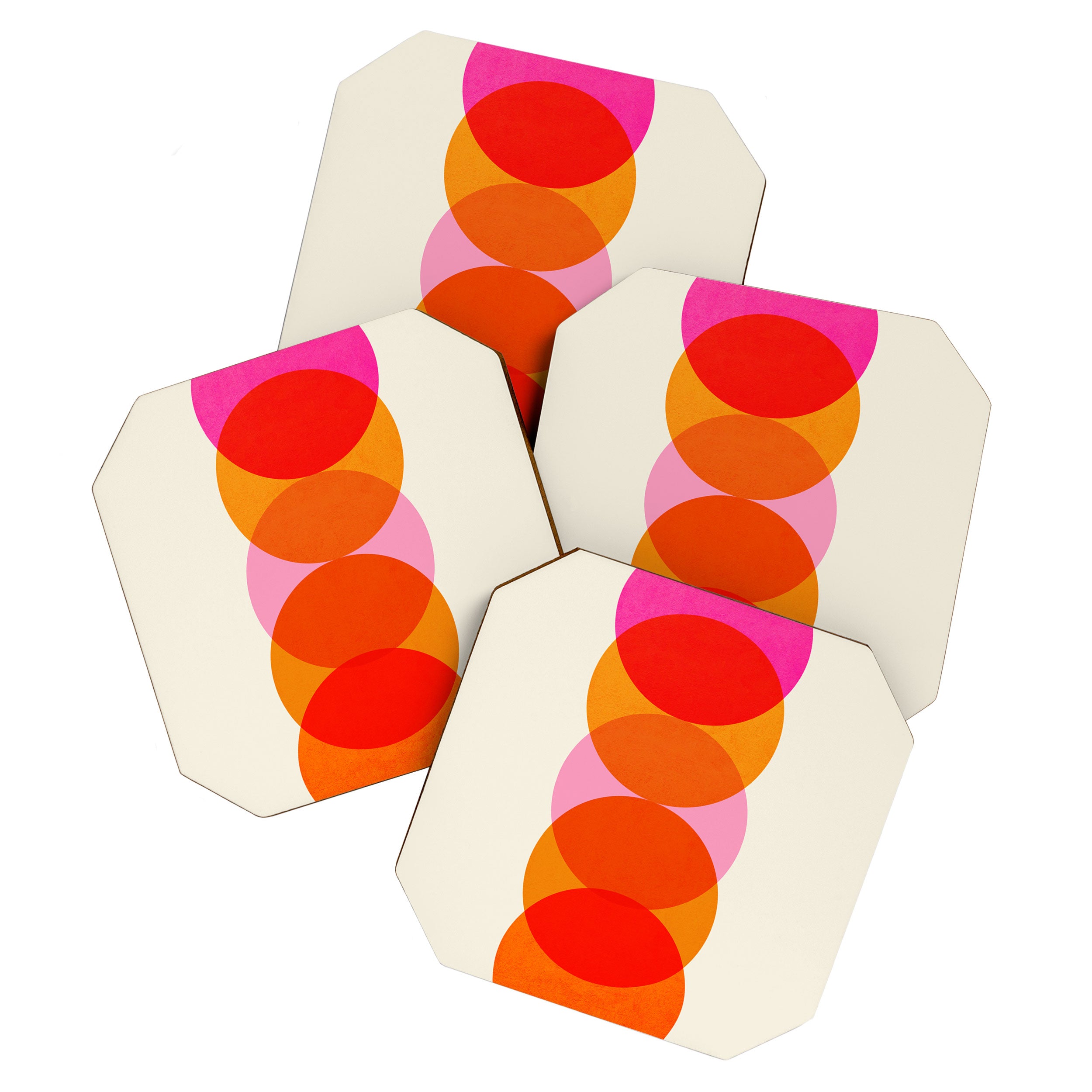 Abstraction_COLOUR_CIRCLES_001 Coaster Gallery Image 1