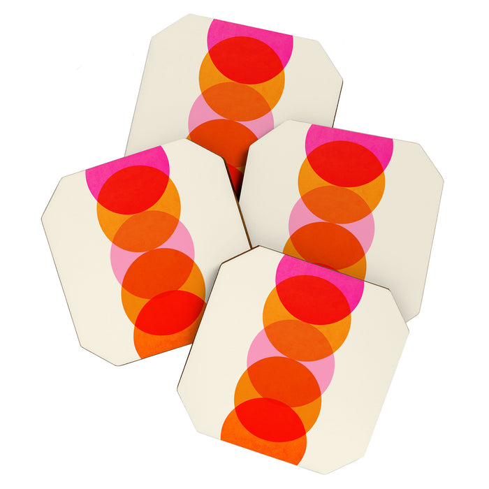 Abstraction_COLOUR_CIRCLES_001 Coaster Gallery Image 1