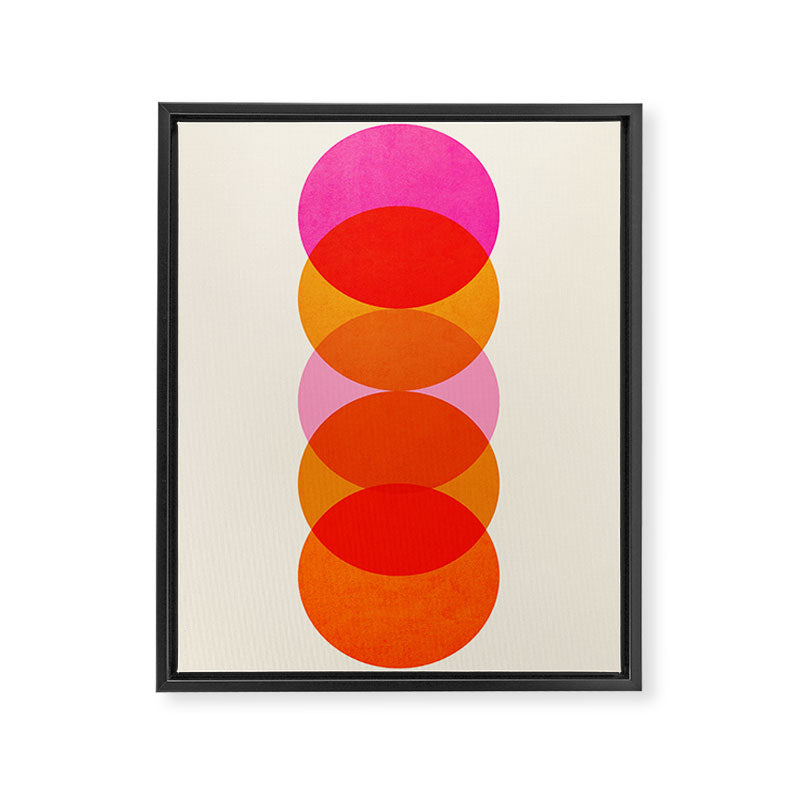 Abstraction_COLOUR_CIRCLES_001 Framed Canvas Print Gallery Image 8