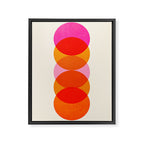 Abstraction_COLOUR_CIRCLES_001 Framed Canvas Print Gallery Image 8