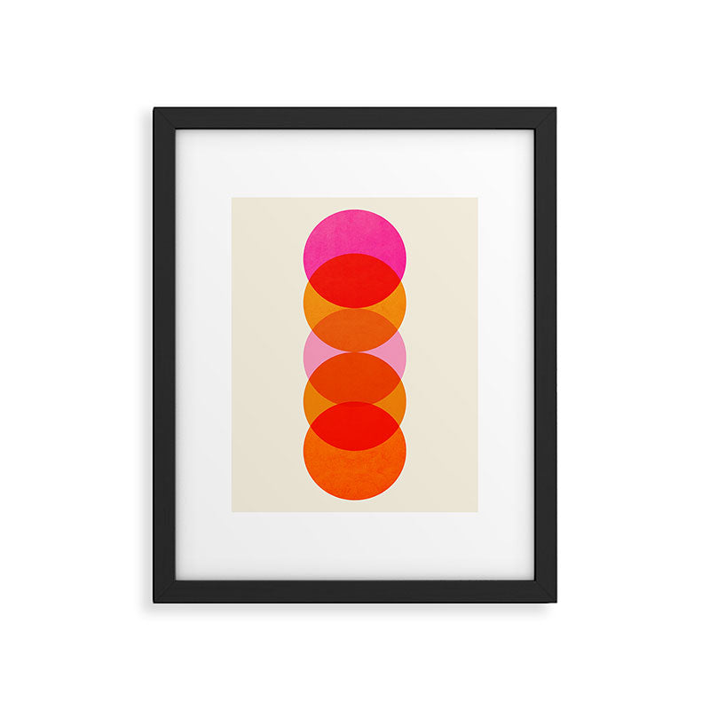 Abstraction_COLOUR_CIRCLES_001 Framed Art Print Gallery Image 6