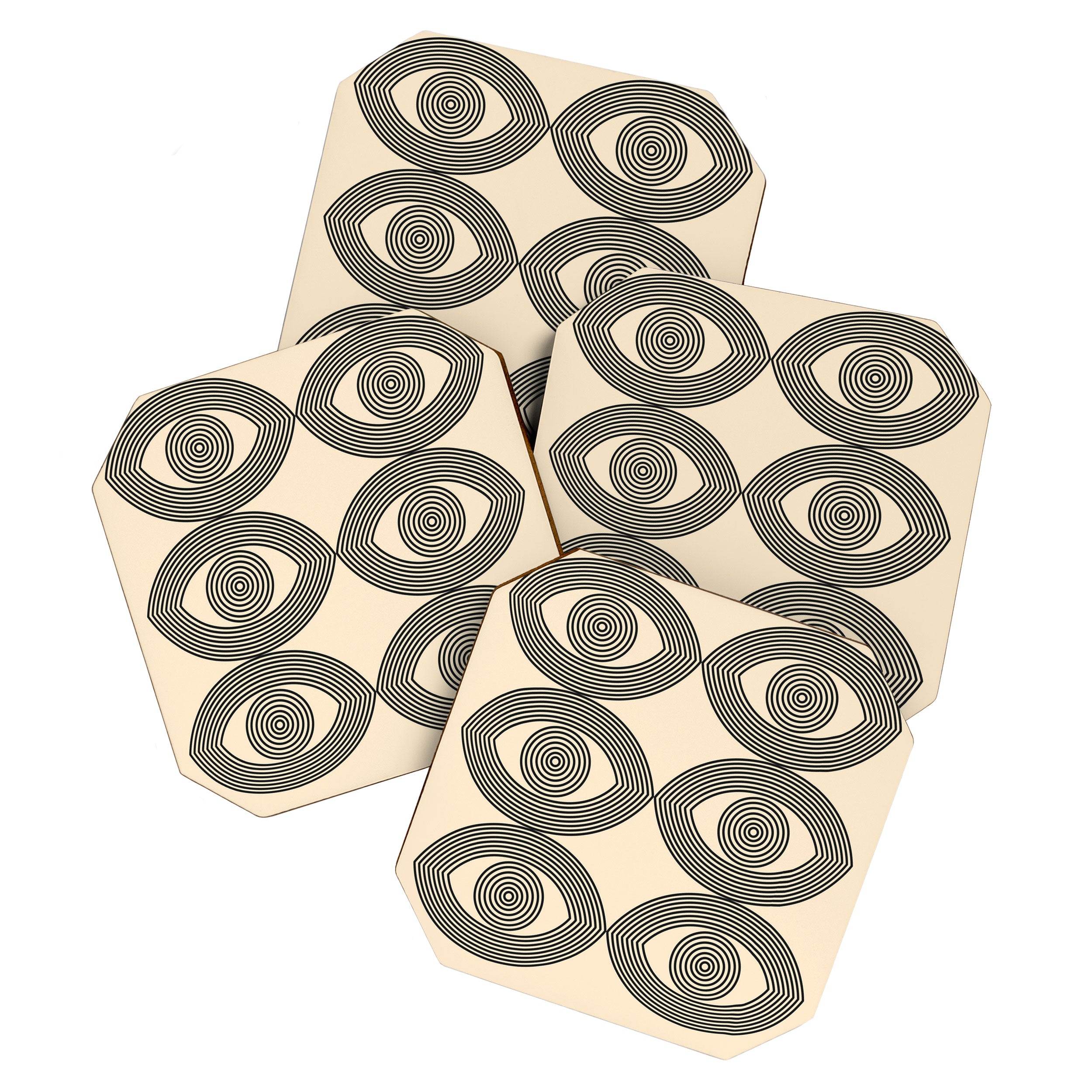 Abstraction_EYE_LINE_POP_ART_Minimalism_001X Coaster Gallery Image 1