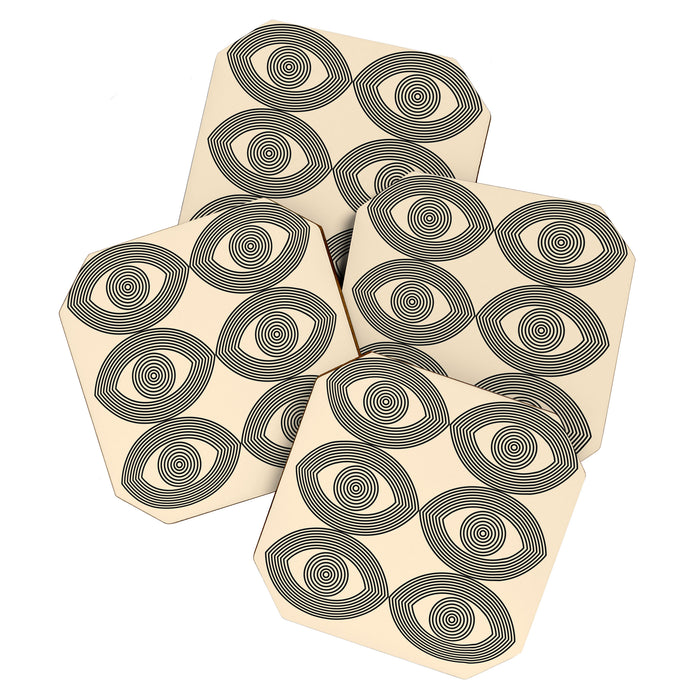 Abstraction_EYE_LINE_POP_ART_Minimalism_001X Coaster Gallery Image 1