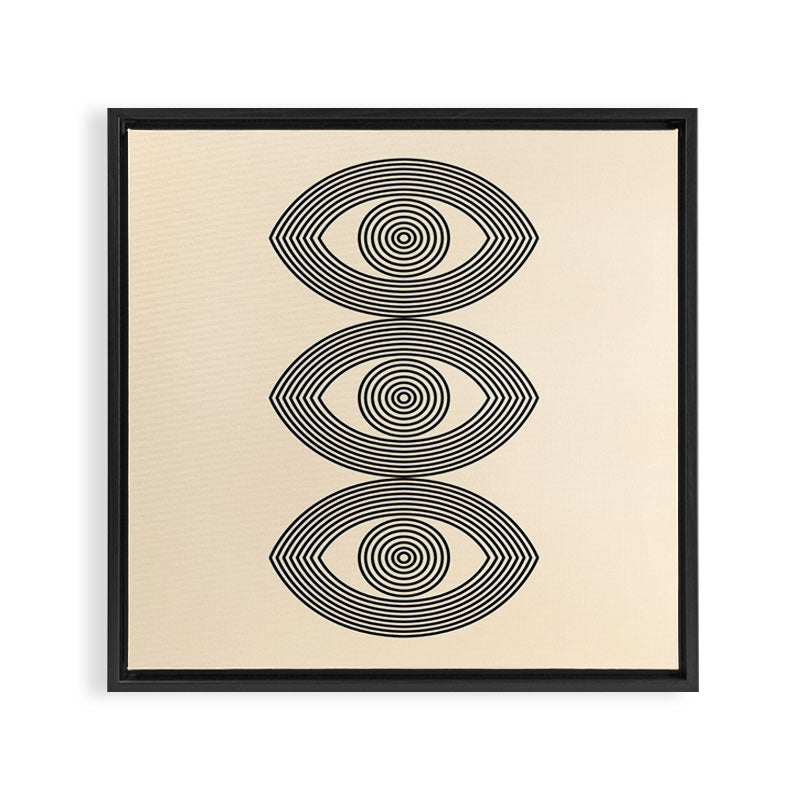 Abstraction_EYE_LINE_POP_ART_Minimalism_001X Framed Canvas Print Gallery Image 3